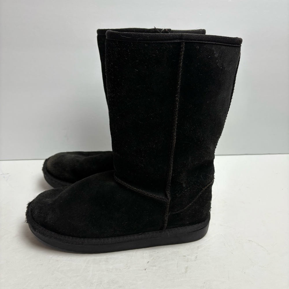 Koolaburra by Ugg Black Suede Snow Boots Koola Tall Kids size 3